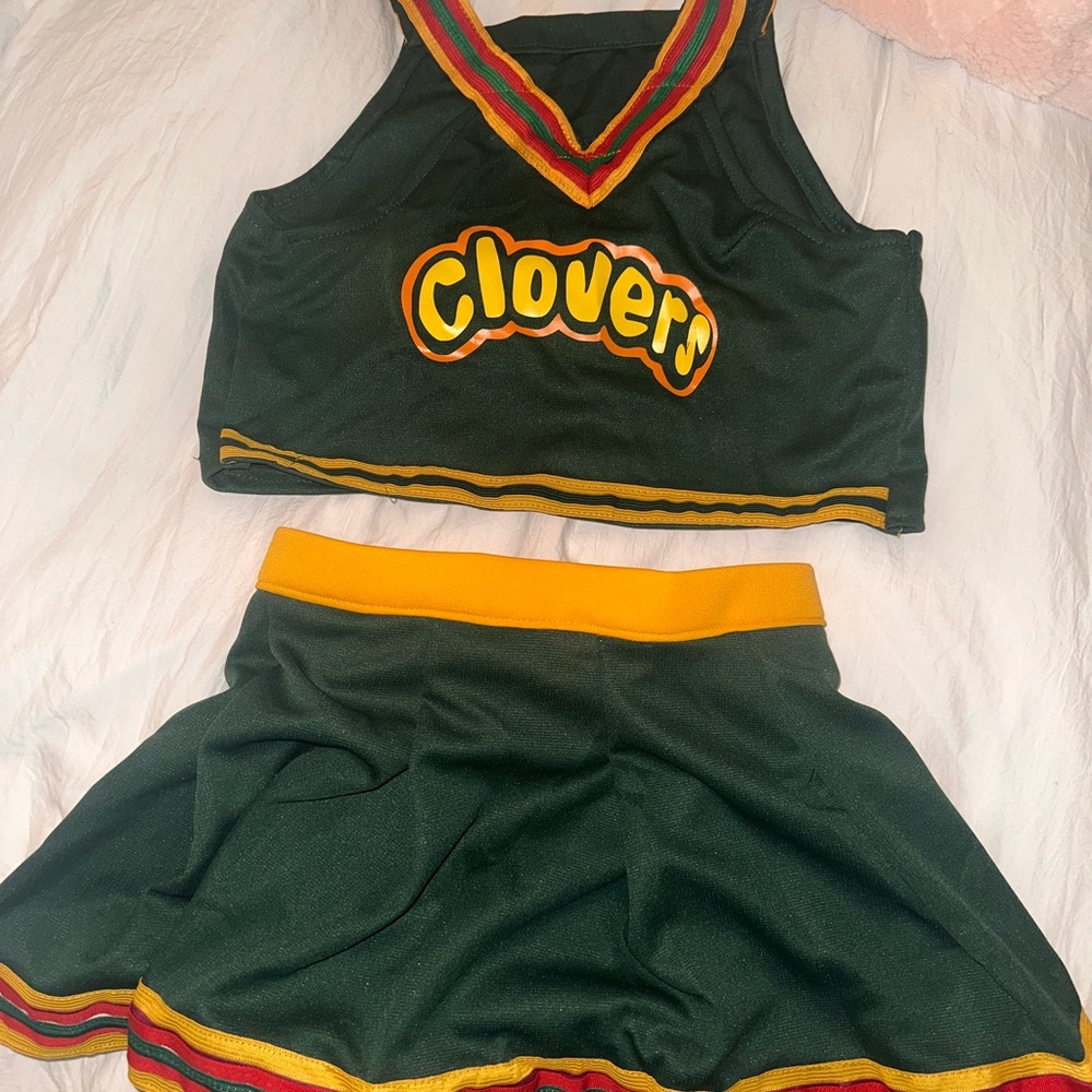 Clover Cheerleader Outfit with Clover Logo
